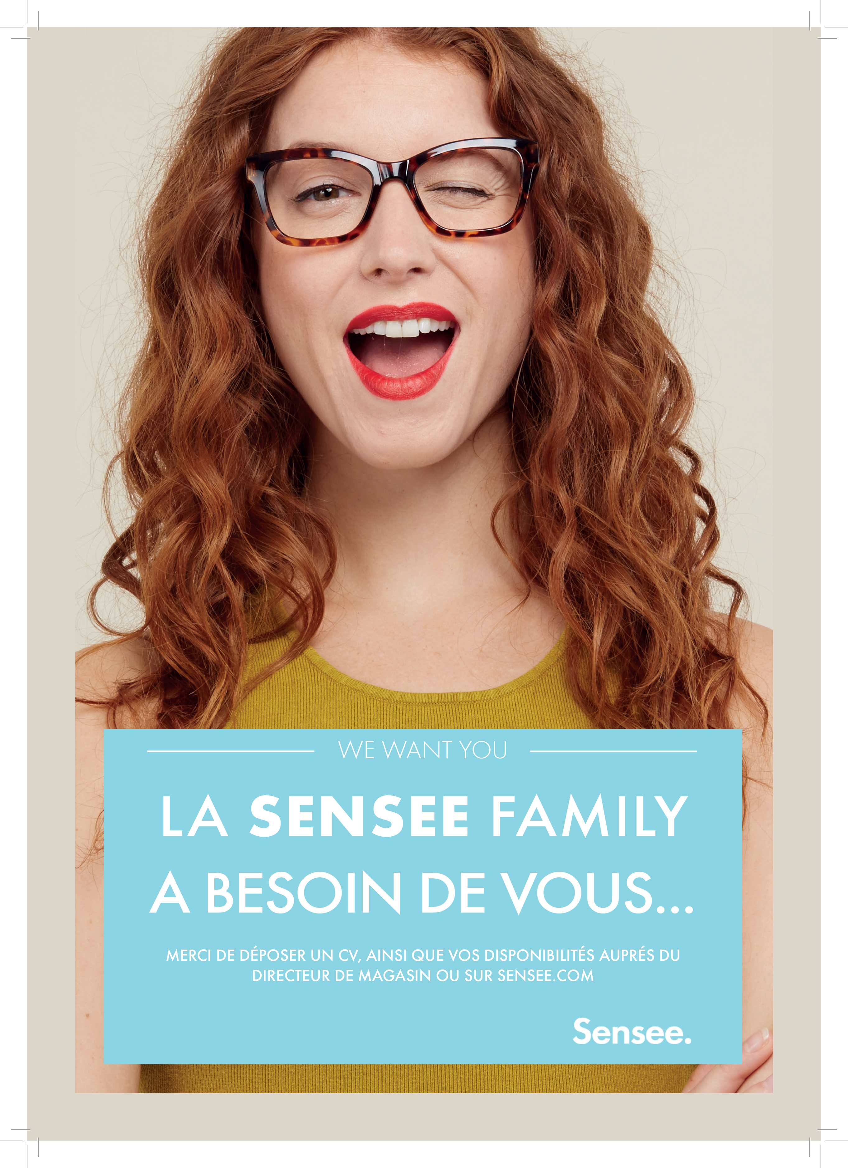 affiche pour le recrutement de sensee.